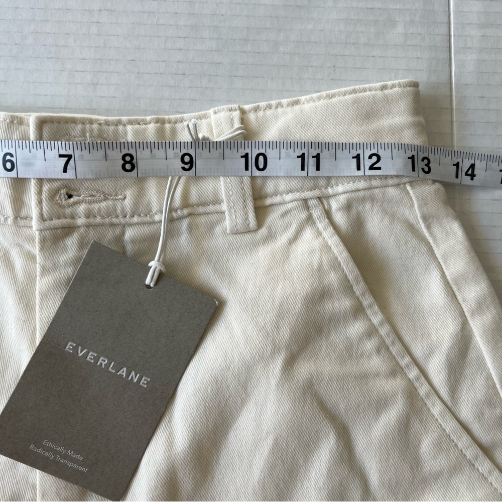 NWT Everlane Organic Cotton Wide Leg Cropped Pant Bone White 2 - Picture 11 of 16